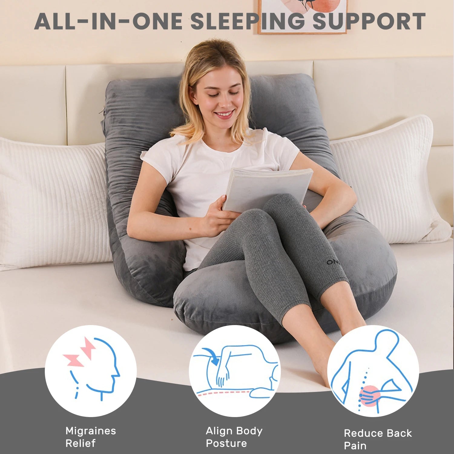 Pregnancy Pillows for Sleeping, J Shaped Full Body Maternity Pillow, Pregnancy Pillow for Women, Full Body Pillows for Sleeping.