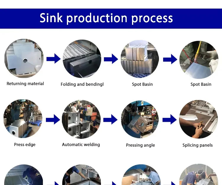 Küchenspüle aus Edelstahl mit Wasserhahn, Digitalanzeige, große Einzelschüssel, Wasserfall, Regen, 5-Funktionen-System, Spülbecken, Spüle