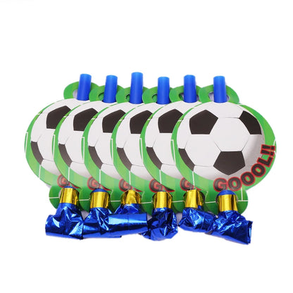 Fußball Fußball Geburtstag Dekorationen Aluminium Film Ballon Geschirr Teller Tasse Servietten Tischdecke Baby Dusche Party Supplies