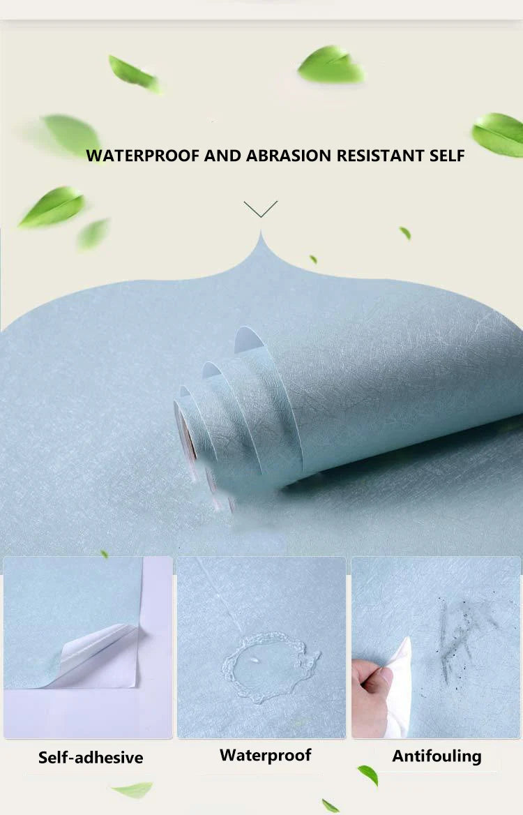 40 cm Seide Einfarbig Selbst-klebe Tapete Wohnzimmer Schlafzimmer Hintergrund Wand Feuchtigkeit-beweis Dekoration Wand Aufkleber Hause