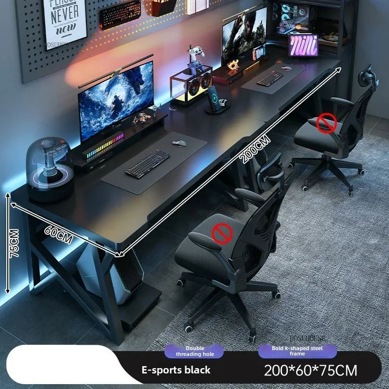 Moderne Doppel Computer Schreibtische Hause Desktop E-sport Gaming Tisch Schlafzimmer Einfache Schreibtisch Student Studie Tische Büro Möbel EE