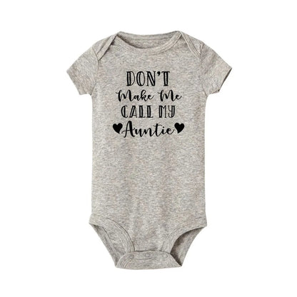 Don't Make Me Call My Crazy Onkel Lustiger Säuglingsspielanzug, modischer Baby-Body für Jungen und Mädchen, Kleidung für Neugeborene, niedlicher Kleinkind-Overall