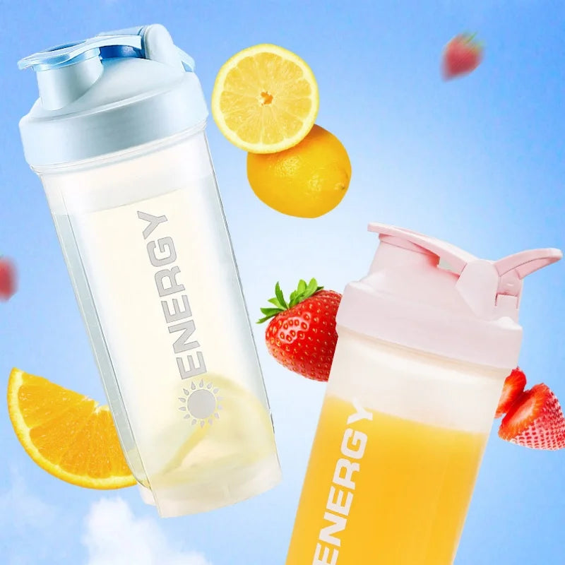 Summer Large-capacity Shaker Cup Outdoor Fitness Milkshake Cup Student Sports Portable Stirring Ball Shock-resistant with Scale.