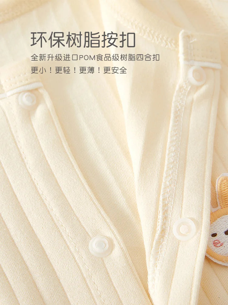 AYNIGIELL Frühling und Herbst 0-12 Monate Baby-Strampler Hochwertiger Neugeborenen-Overall aus 100 % Baumwolle für Neugeborene, Jungen und Mädchen.