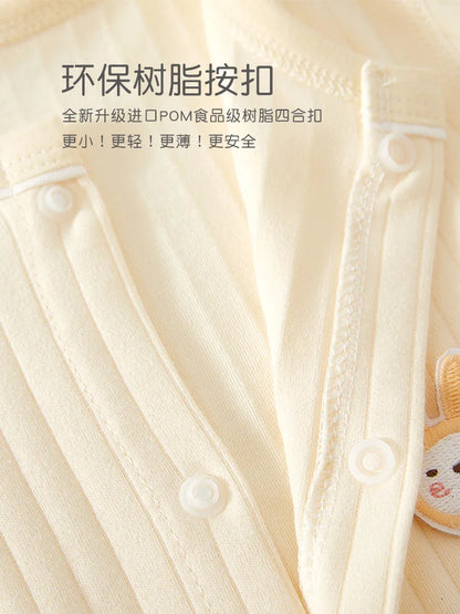 AYNIGIELL Frühling und Herbst 0-12 Monate Baby-Strampler Hochwertiger Neugeborenen-Overall aus 100 % Baumwolle für Neugeborene, Jungen und Mädchen.