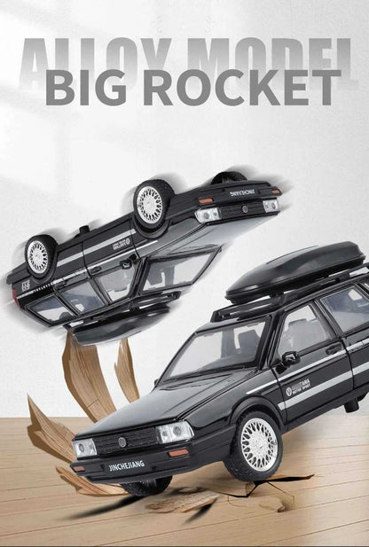 Diecast 1:32 VW SANTANA Wagon Alloy Car Model with Sound Light Children Boy Birthday Gift Toy Vehicles Miniature Voiture.