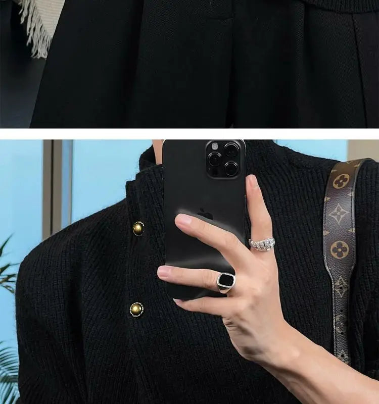 Vintage Trend Casual Autumn Winter New Men Turtleneck Solid Button Fashion Luxury Business Long Sleeve Pullovers Knitted Tops.