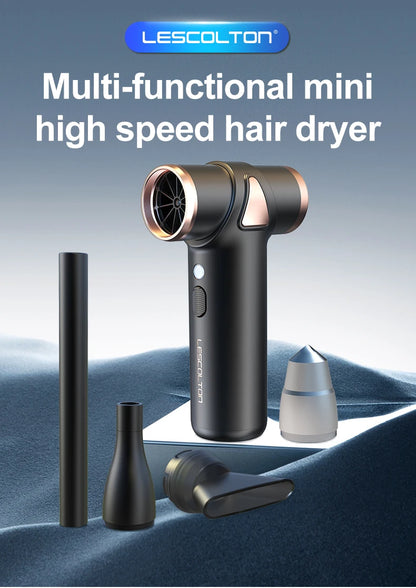 New Wireless Hair Dryer Multifunctional Outdoor Barbecue Carbon Blowing Dust Removal Portable Charging High Speed Hair Dryer