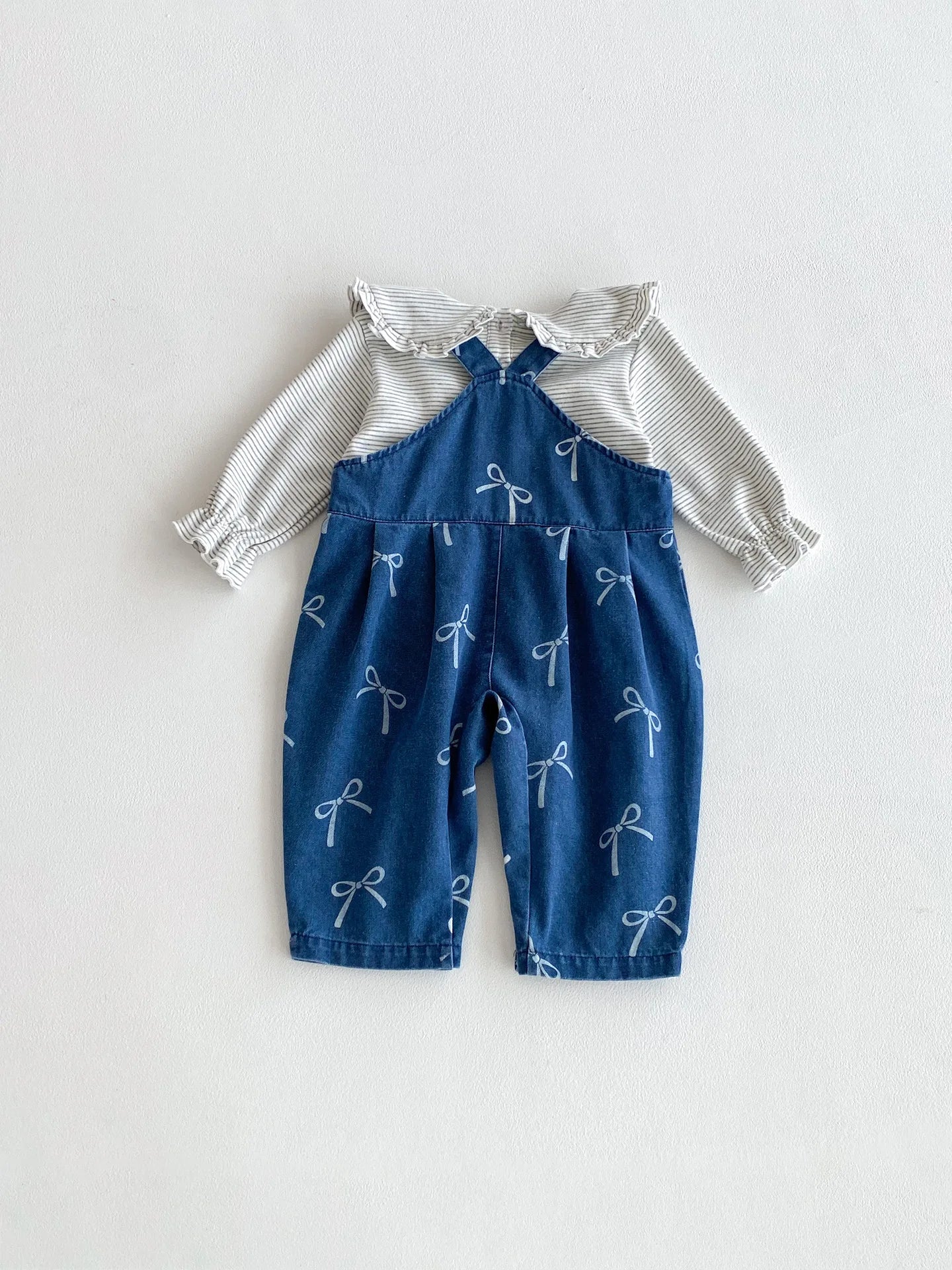 Baby Kleidung Herbst Neue Set, Kinder Koreanische Denim Overalls Zwei-stück Set, Ein Jahr Altes Baby Herbst Outfit.