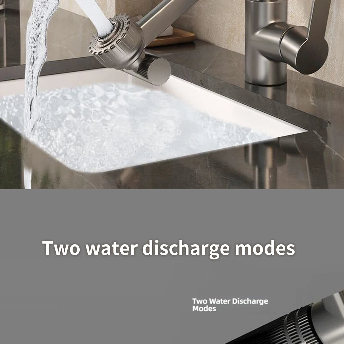 ABS Modern 360 Degree Swivel Kitchen Robotic Arm Faucet Soft Bubble/shower Dual Mode Flexible Adjustment