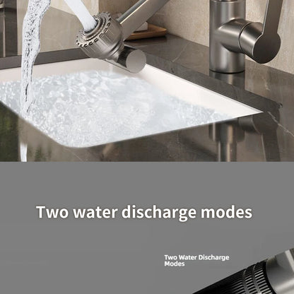 ABS Modern 360 Degree Swivel Kitchen Robotic Arm Faucet Soft Bubble/shower Dual Mode Flexible Adjustment