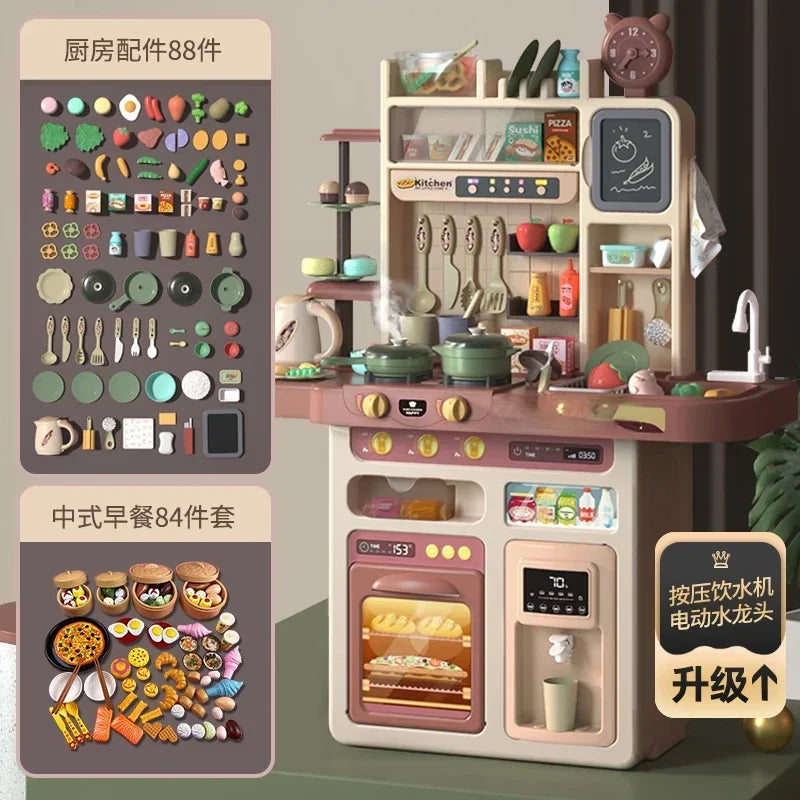 Hot salesPlay home kids kitchen toys boy girl baby simulation cooking cooking kitchen utensils set gifts.