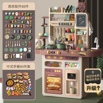 Hot salesPlay home kids kitchen toys boy girl baby simulation cooking cooking kitchen utensils set gifts.