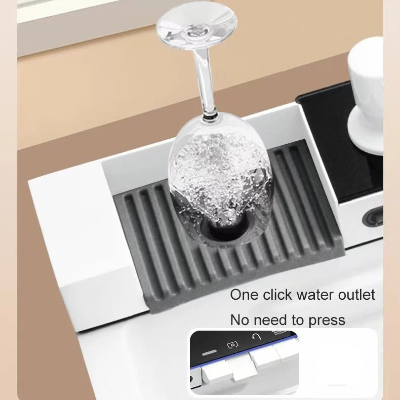 Stainless Steel Kitchen Sink with Hot Cold Pull Out Kitchen Sink Faucets Digital Large Single Bowl Waterfall Rain Kitchen Sinks