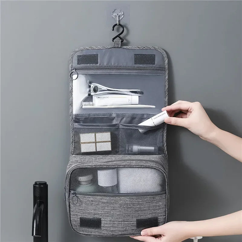 Foldable Toiletry Bag Organizer Hanging Storage Bathroom Makeup Case Cosmetic Bag Travel For Travel Business.