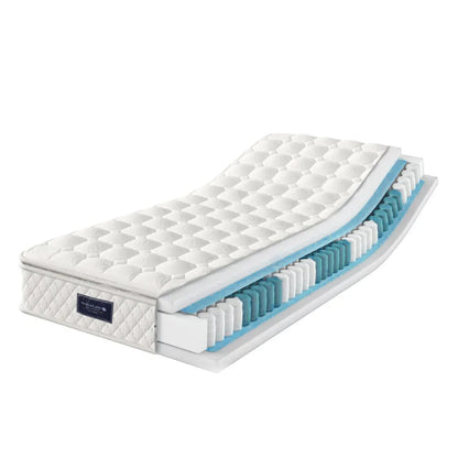 Federkernmatratze, 7 Zonen Kalschaummatratze, 140 x 200 cm, 100 % Oeko-Tex-Verschmutzung getestet, versteckte Mikrofaser-Referenztopping