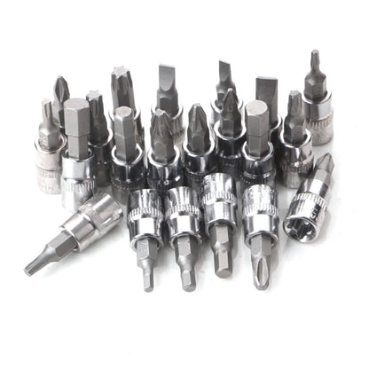 Hikity 53 Stück 1/4-Zoll-Antriebs-Steckschlüssel-Ratschenschlüssel-Werkzeug für die Reparatur von Autoreparaturen, Ratschen-Drehmomentschlüssel, Kombi-Reparaturwerkzeug