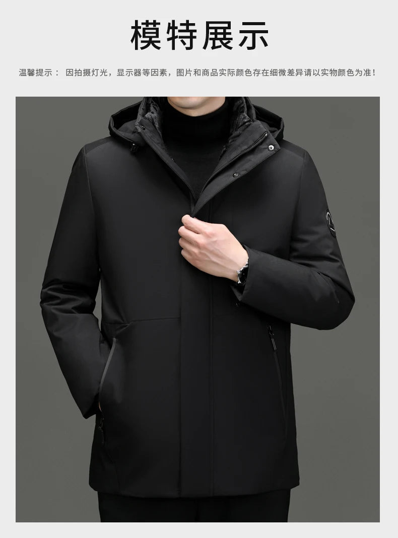 Top Grade Brand Casual Fashion Designer Warm Parka Coat Mens 2025 Newest Winter Jacket Quilted Windbreaker  Mens Clothes.