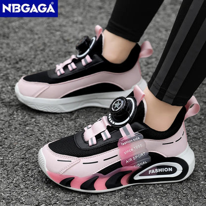Cute Pink Girls' Summer Breathable Walking Shoes Lightweight Kids Fashion Sneakers for Outdoor Sports Tennis.
