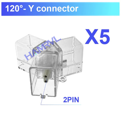 All Copper 2-Pin V/Y/L/T/I Connector for LED Lamp is Suitable for Bordered Hexagon Light Tube 110-240V