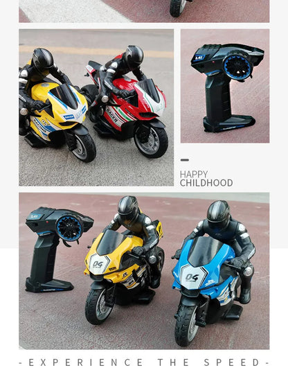 1/ 10 2.4G High Speed Remote Control RC Stunt Motorbike  drift Car 30mins Drive Racing Motorbike RC Motorcycle Toy model