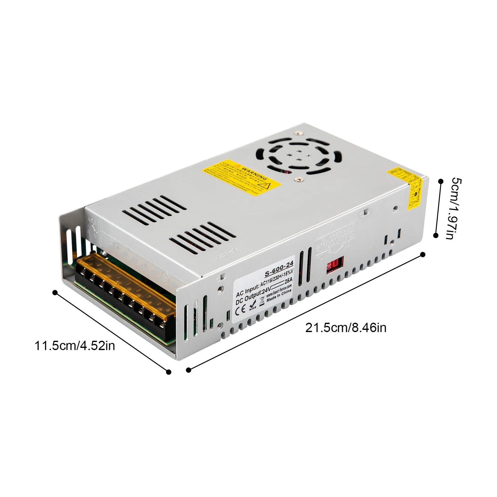 Power Supply 25A/20A 600W/1000W Voltage Converter AC 220V to DC 24V/48V Transformer Switching Power Supply, Adapter.