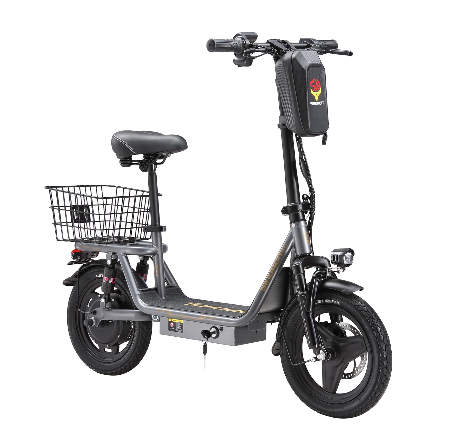 K14 Electric Scooter 500W Peak Motor, 14'' Tires,36V 15.6Ah Battery,32km/h Max Speed,50-60km Range,350W Rated Motor, Disc Brakes
