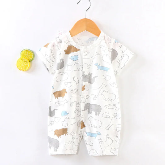 Neugeborenen Baby Kleidung Junge Mädchen baby kleidung artikel Baumwolle Body Sommer Kurzarm Strampler Infant Kleinkind nachtwäsche