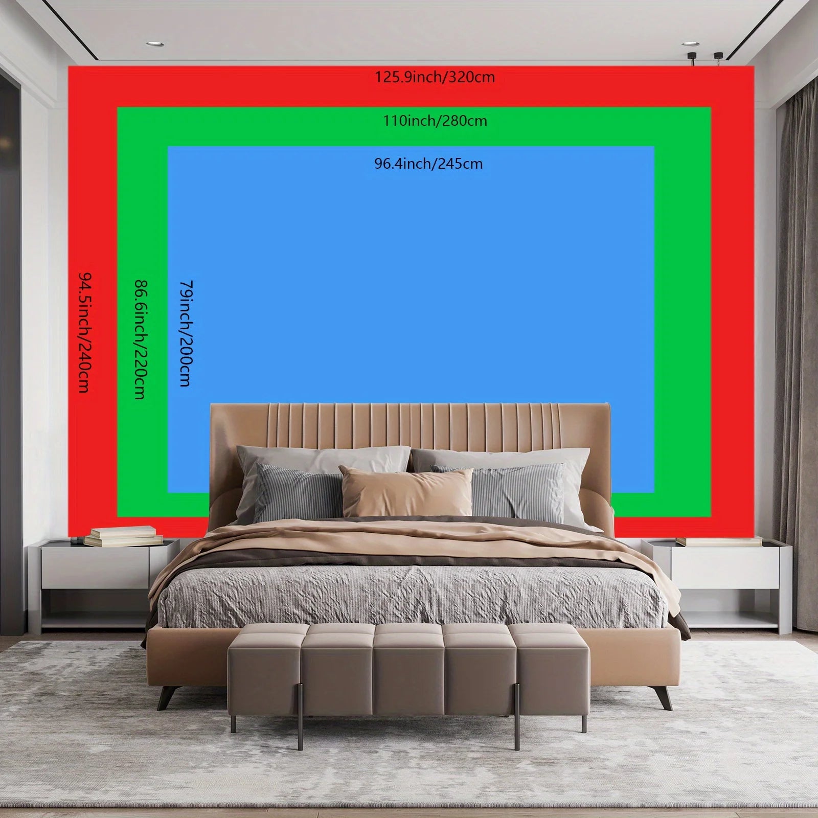 [Beautiful Landscape Tapestry] Extra Large Size - Beautiful Lotus and Cherry Blossom Lake Landscape Photo Tapestry | Polyester A.