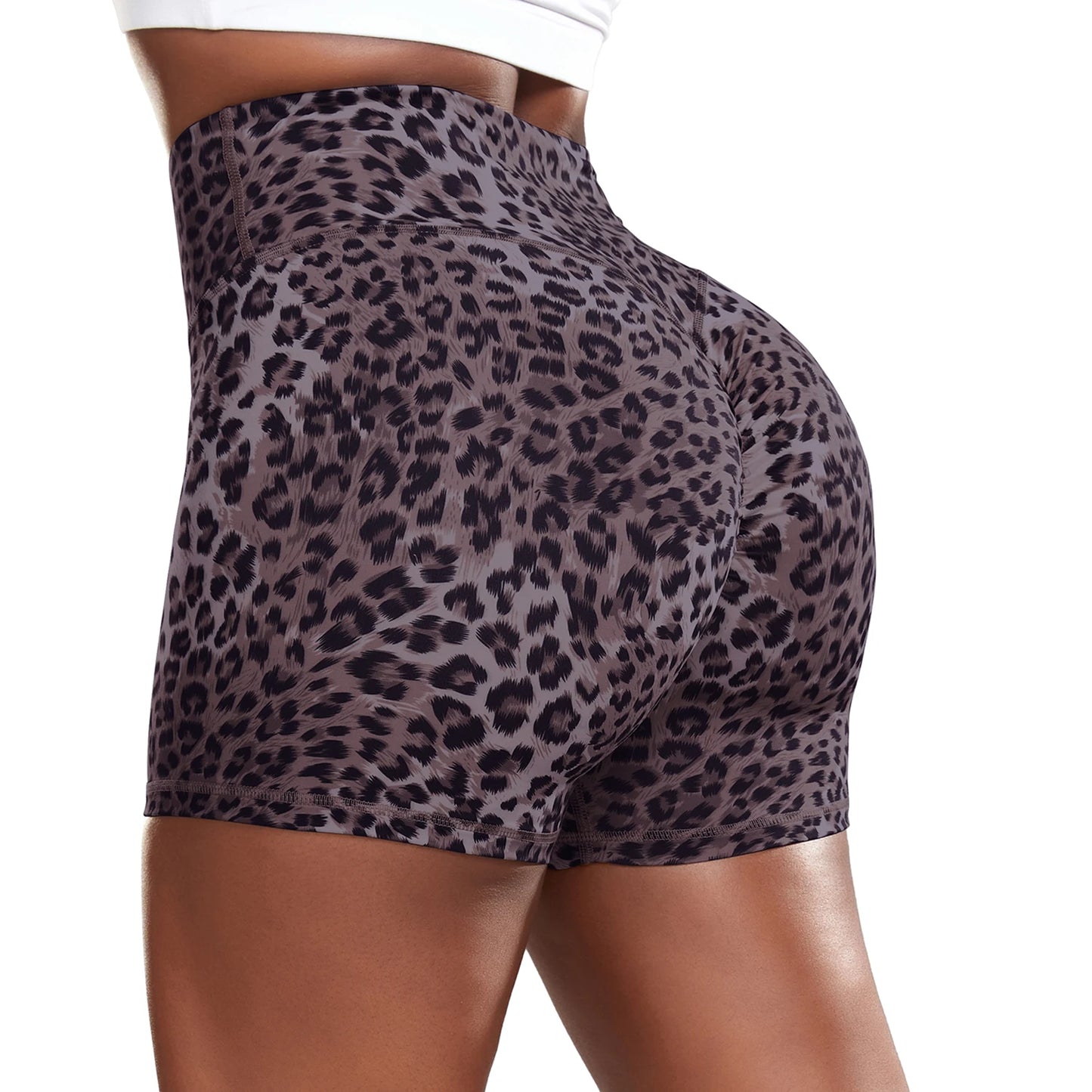 Sexy Booty Shorts Women Quick Drying Push Up Femme Shorts High Waist Workout Gym Shorts Stripe Leopard Fitness Running Shorts.