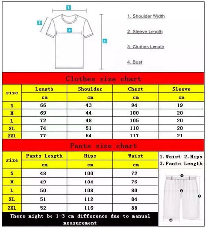 CCM New Men's Tracksuits summer men's sets fitness wear short-sleeved T-shirts+trousers set cotton brand Men's clothing.