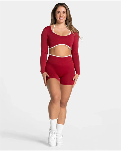 Women's Seamless Gym Solid Color Sports Shorts White Waist Tight High Waist Hip Lifting Yoga Pants Running Sports Shorts