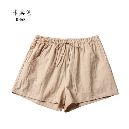 Summer Cotton Linen Shorts Women High Waist Oversize Shorts Short Pants Women Fashion Casual Sports Shorts Female S-XL