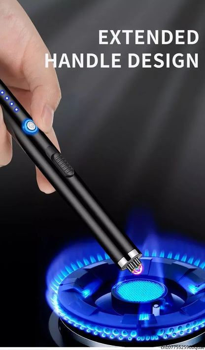 Outdoor Portable Pulse Ignition Gun, Gas Stove Candle BBQ Cooking Kitchen Double Arc Lighter, USB Electronic Lighter.