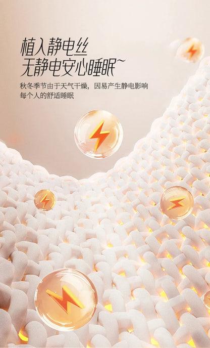 2025 new light luxury high gram weight carved fleece milk fleece bed sheet four-piece set thickened warm bedding winter.