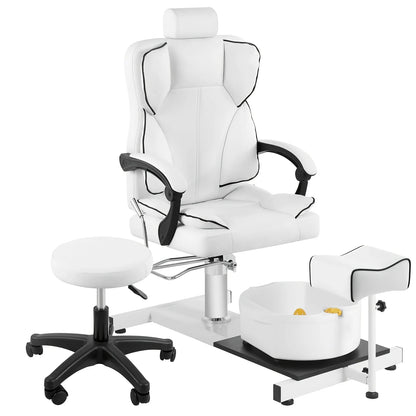 Fuß-SPA-Stuhl, Nagelstudio-Sofa mit Fußbad-Waschbecken, Pediküre-Stühle mit hydraulischem Heben und 360-Grad-Drehung, Möbel