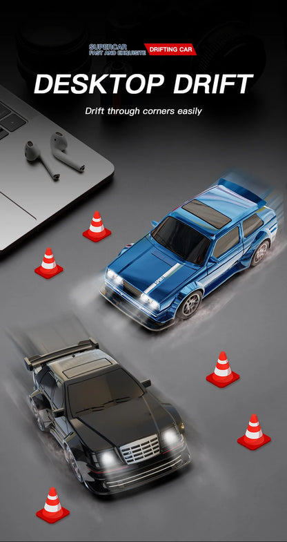 KF30 1:43 4WD Drift Racing Car With Gyroscope Speed Adjustment Real Lighting Control and Damping High Speed RC Cars For Kids Toy.