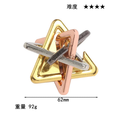 Alloy Metal Unlocking Toys Brain Teaser Metal Puzzle Toys Children Adult Funny Gift IQ Challenge Game.