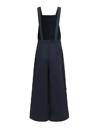 New 2021 Women's Solid Color Sleeveless Side Button Wide Leg Pocket Casual Jumpsuit Comfortable One-Piece Suiting Pants.