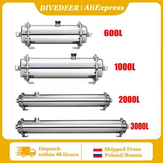 DIVEDEER 304 Stainless Steel Water Purifier PVDF Ultra Filtration Water Purifier Commercial Home Kitchen Direct Drinking Filter.