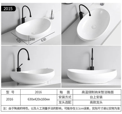 Arbeits platte Waschbecken Seite Entwässerung Keramik Waschbecken Balkon Waschbecken Kunst becken Einzel becken quadratischer Kreis