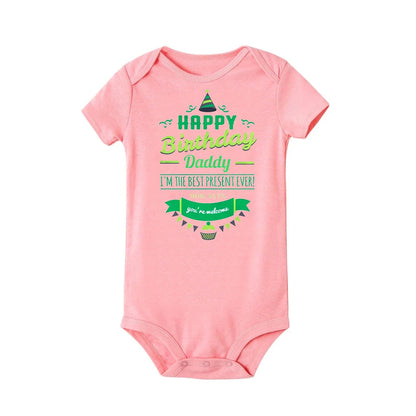 Alles Gute zum Geburtstag Papa Neugeborenes Baby Body Geschlechtsneutrale Babyartikel Säuglingskleidung Zwillinge Outfit Strampler Vater Geburtstagsgeschenk.
