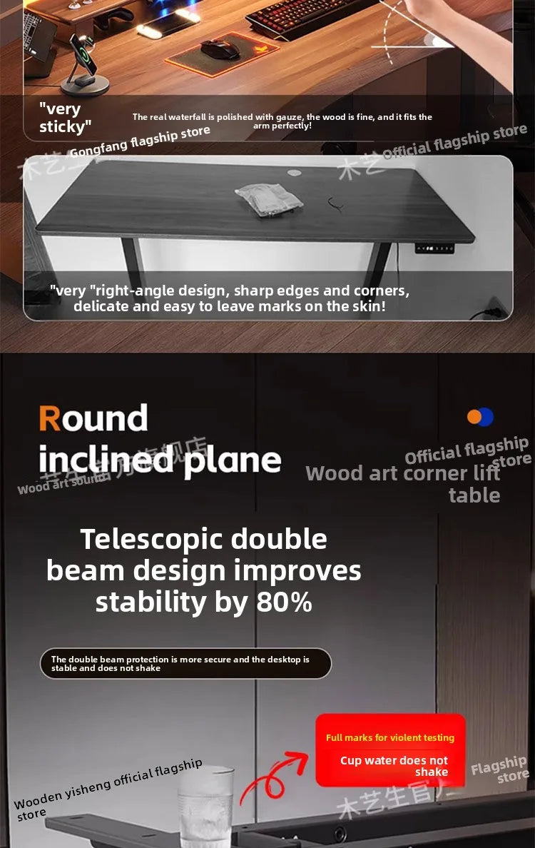 Elektrischer höhenverstellbarer intelligenter Stehschreibtisch, Computer-Workstation, Heimbüro, Gaming-Tisch, Arbeitszimmer, Schreibtisch, Desktop-Computer