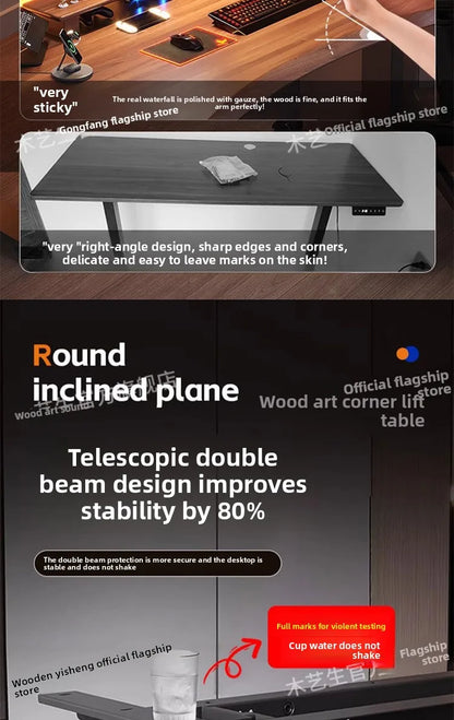 Elektrischer höhenverstellbarer intelligenter Stehschreibtisch, Computer-Workstation, Heimbüro, Gaming-Tisch, Arbeitszimmer, Schreibtisch, Desktop-Computer