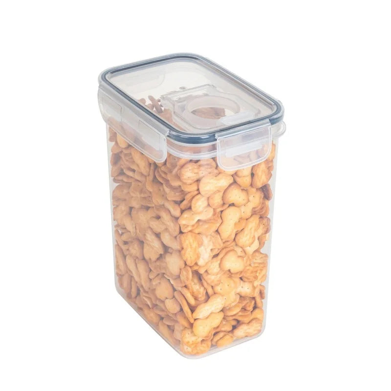 Airtight Food Storage Containers With Lids Thickened Transparent Square Jars For Kitchen Pantry Organization - Dry Food Cereal