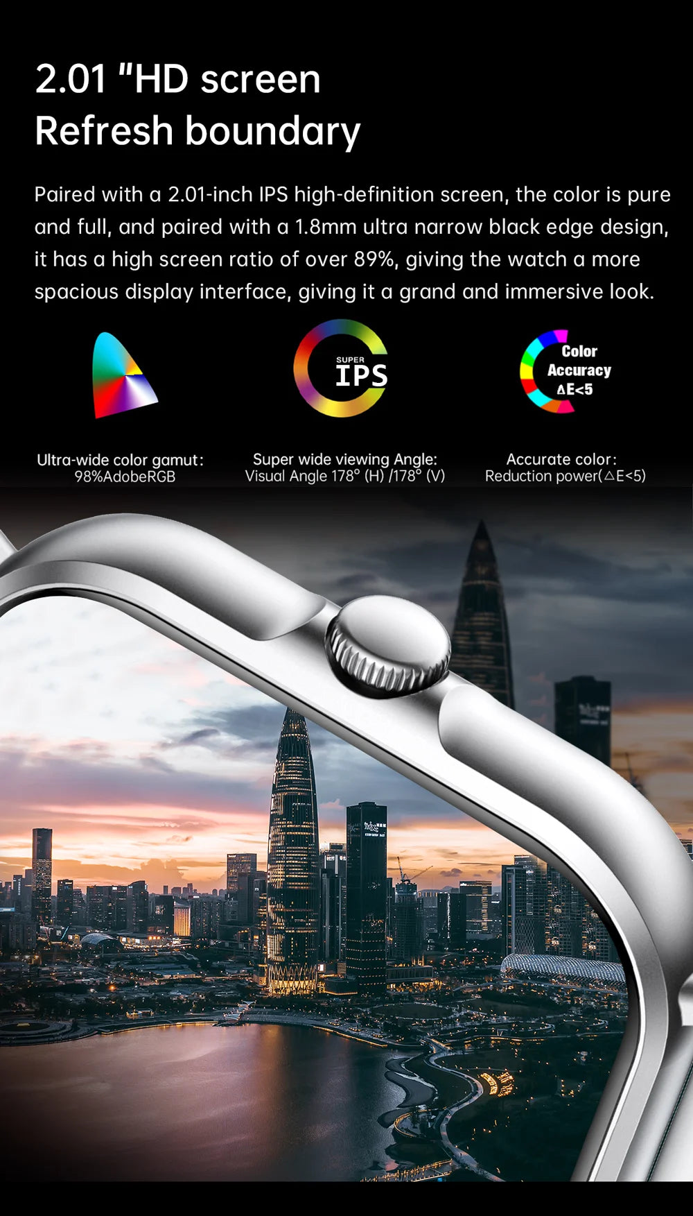 2025 2.01'' Smart Watch Bluetooth Call Play Music Smartwatch Fitness Clock Sport Waterproof Watches for Men Women iPhone Android.