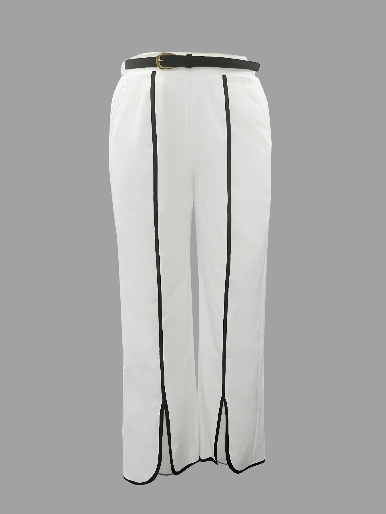 Summer Loose Solid Color 2 Piece Sets Woman Outfit 2025 Fashion Sleeveless Tank Top With High Waist Slit Wide Pants Set.