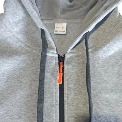 Herbst und Winter 2025, neues Herren-Kapuzen-Sweatshirt + Hose, zweiteiliges Set, Outdoor-Pullover-Sportbekleidungsset für Herren mit mehreren Taschen.