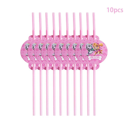 Paw Patrol Rosa Geburtstag Skye Thema Party Dekorationen Geschirr Set Pappteller Tassen Servietten Für Kind Party Liefert Spielzeug Geschenke