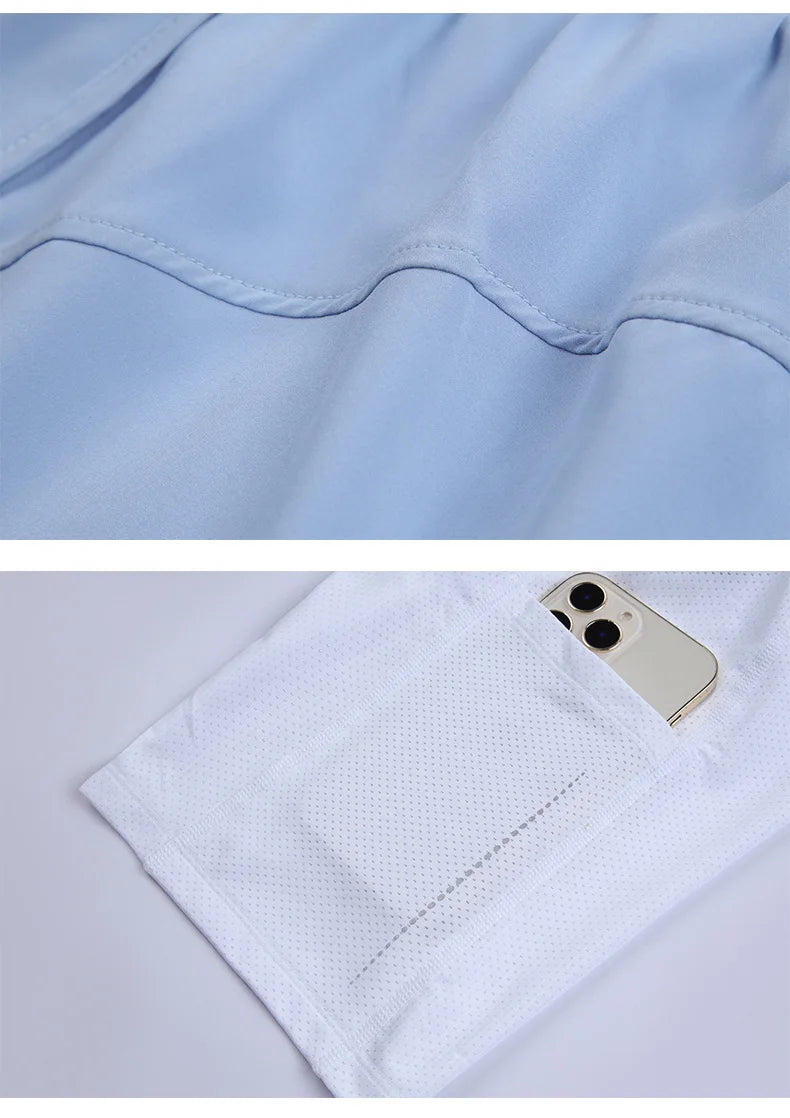 Women Shorts Mesh Outdoors Sports Running Gym Yoga Shorts Bilayer Mesh Yoga Sports Shorts Female Sports Running Gym Yoga Shorts.